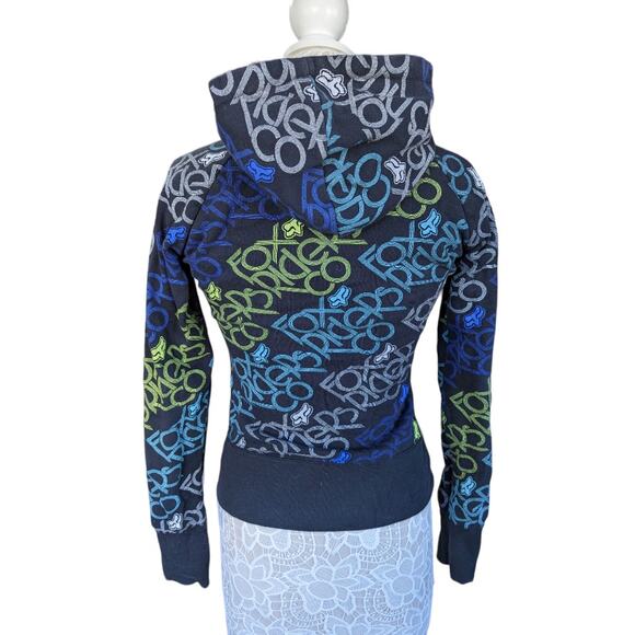 Fox Racing Black Logo Reversible Zip Hoodie Jacket - Picture 3 of 8